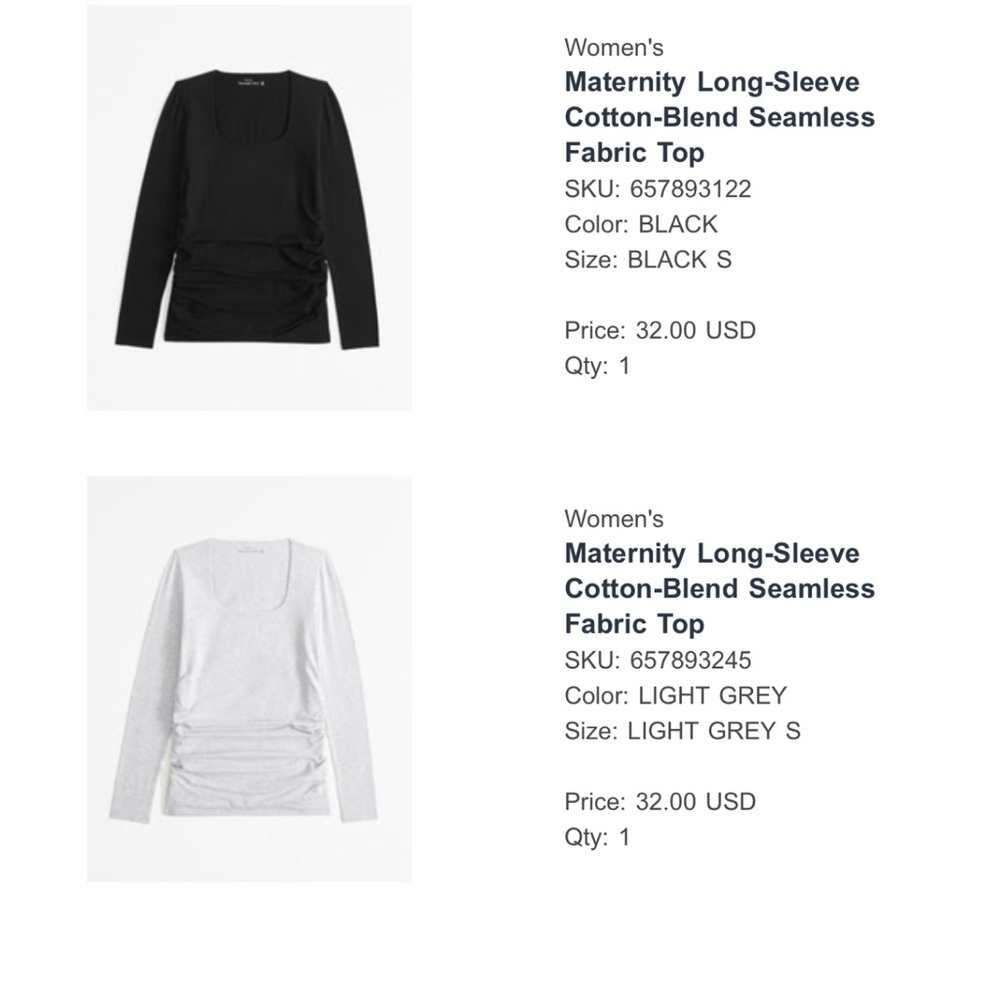 Set of 2 maternity tops Abercrombie fitch
